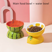 Cat Bowl Cerami Basin Protection Cervical Slope Pet Supplies